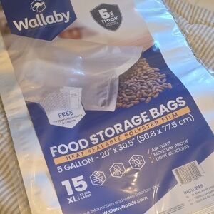 NEW!!! WALLABY Food Storage Bags - 5 Gallon